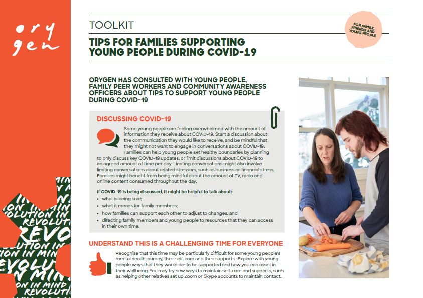 Tips for families supporting young people during COVID-19