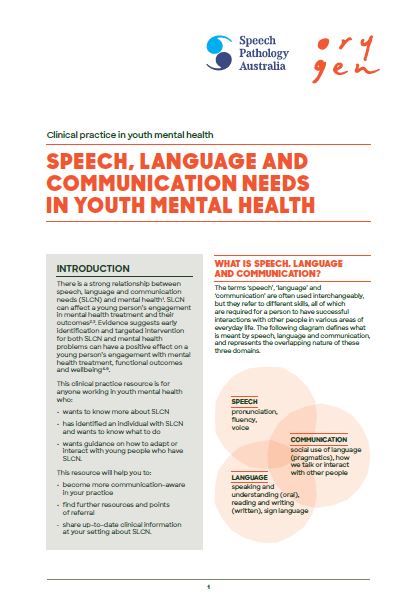 Reference Guide: How To Support Young People With Speech, Language And ...