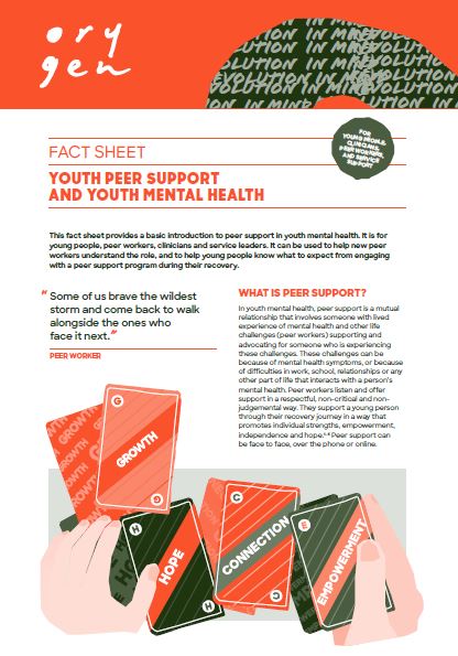 Youth peer support + youth mental health