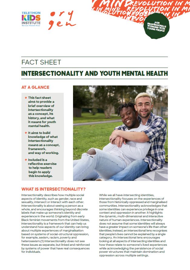 Intersectionality and youth mental health
