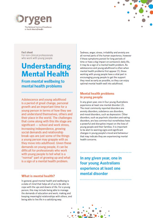 Understanding Mental Health - From mental wellbeing to mental health problems