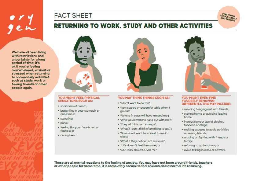 Returning to work, study and other activities