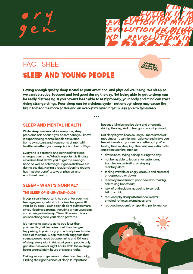 Sleep and young people Orygen Revolution in Mind