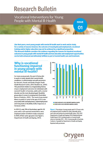 Vocational interventions for young people with mental Ill-health