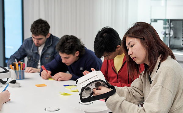 Young people participating in an Orygen Digital virtual reality youth advisory session