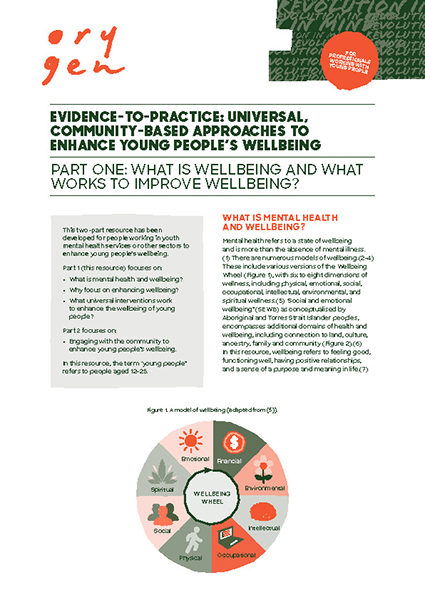 Part 1: Universal, community-based approaches to enhance young people’s wellbeing
