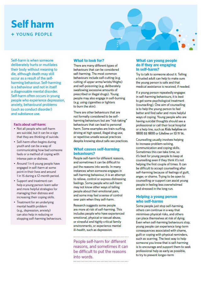 37 of meaning National and young Self harm The Orygen,   Centre people